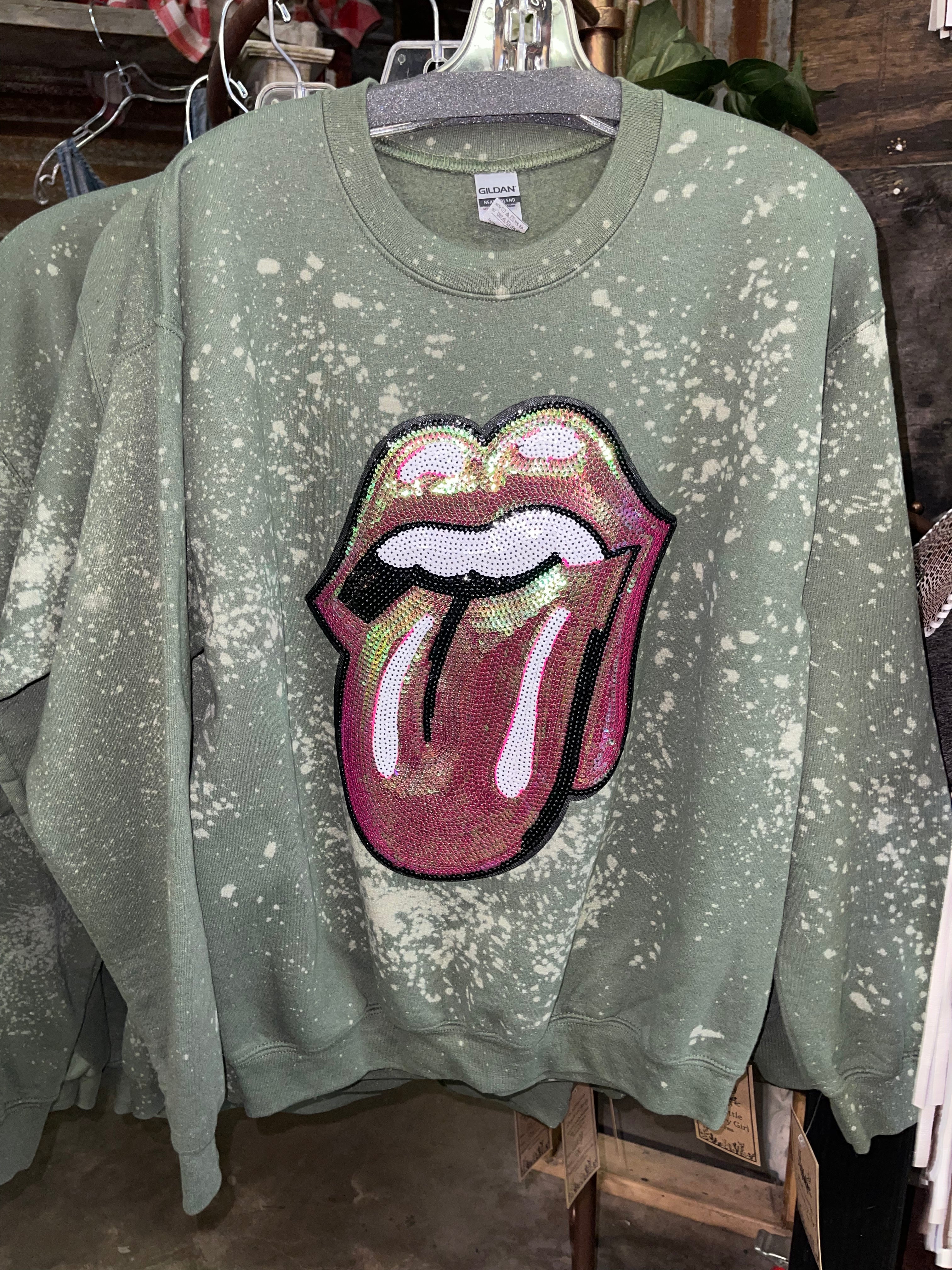 Bleached Rolling Stones Sweatshirt