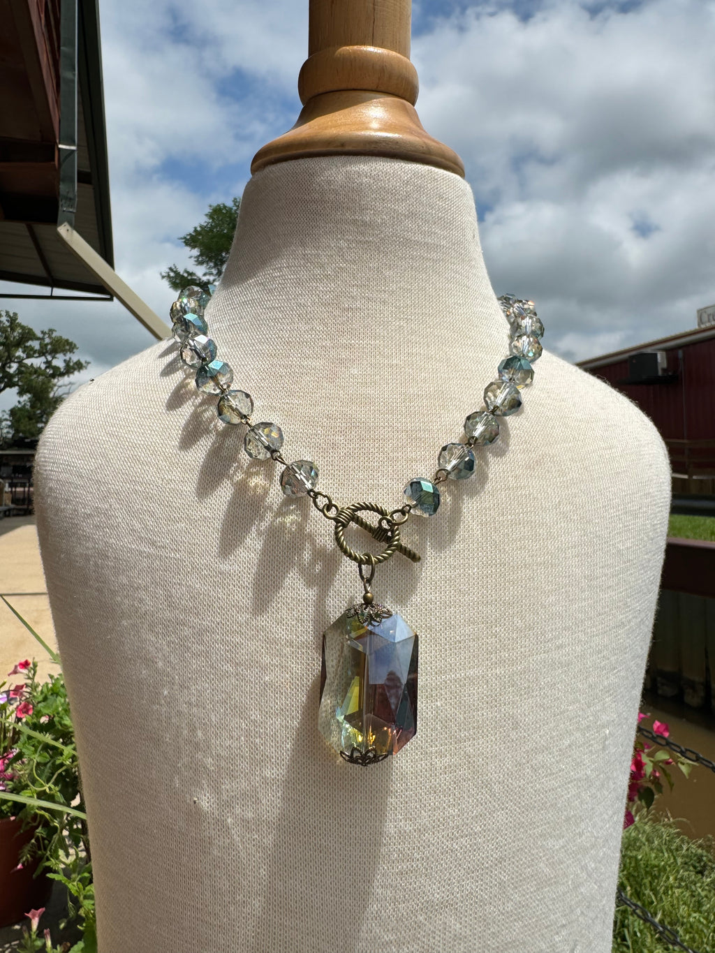 Iridescent Crystal Necklace