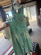 Teal Floral Overalls