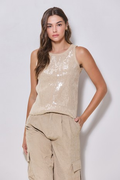 Sequin Sweater Tank