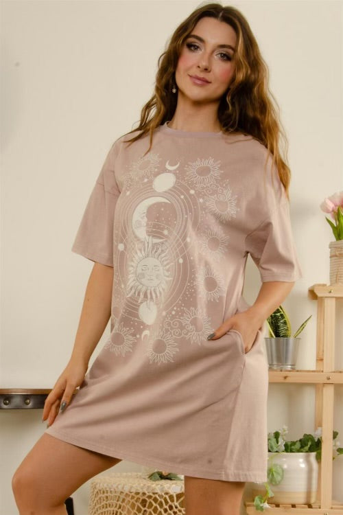 Sun & Moon Tshirt Dress