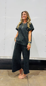 Black "Silver Starline" lounge wear 2PC set