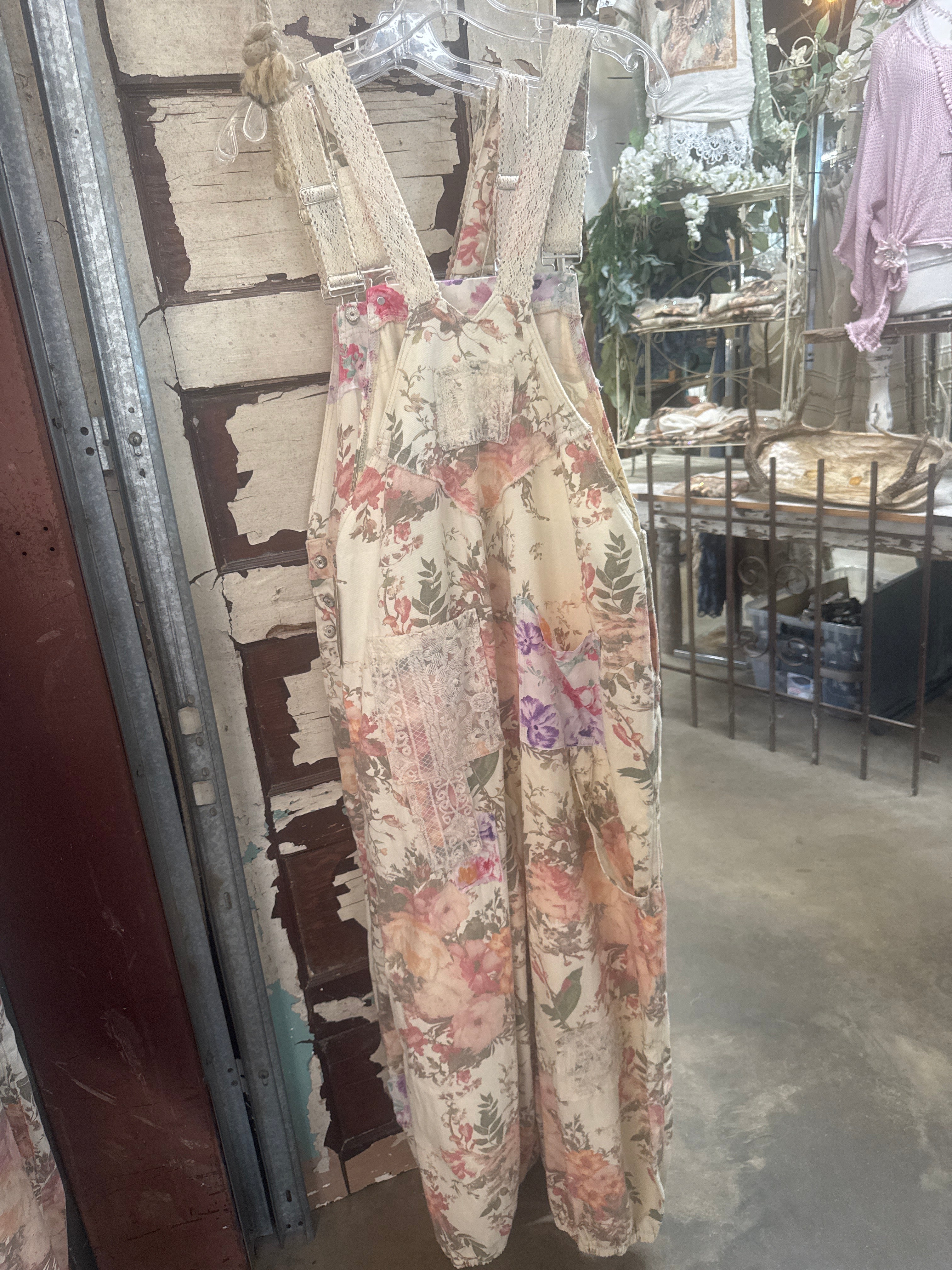 Magnolia Patchwork Overalls