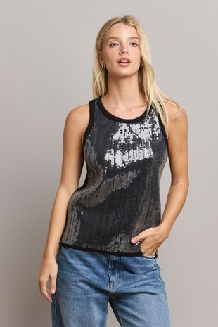 Sequin Sweater Tank
