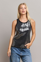 Sequin Sweater Tank