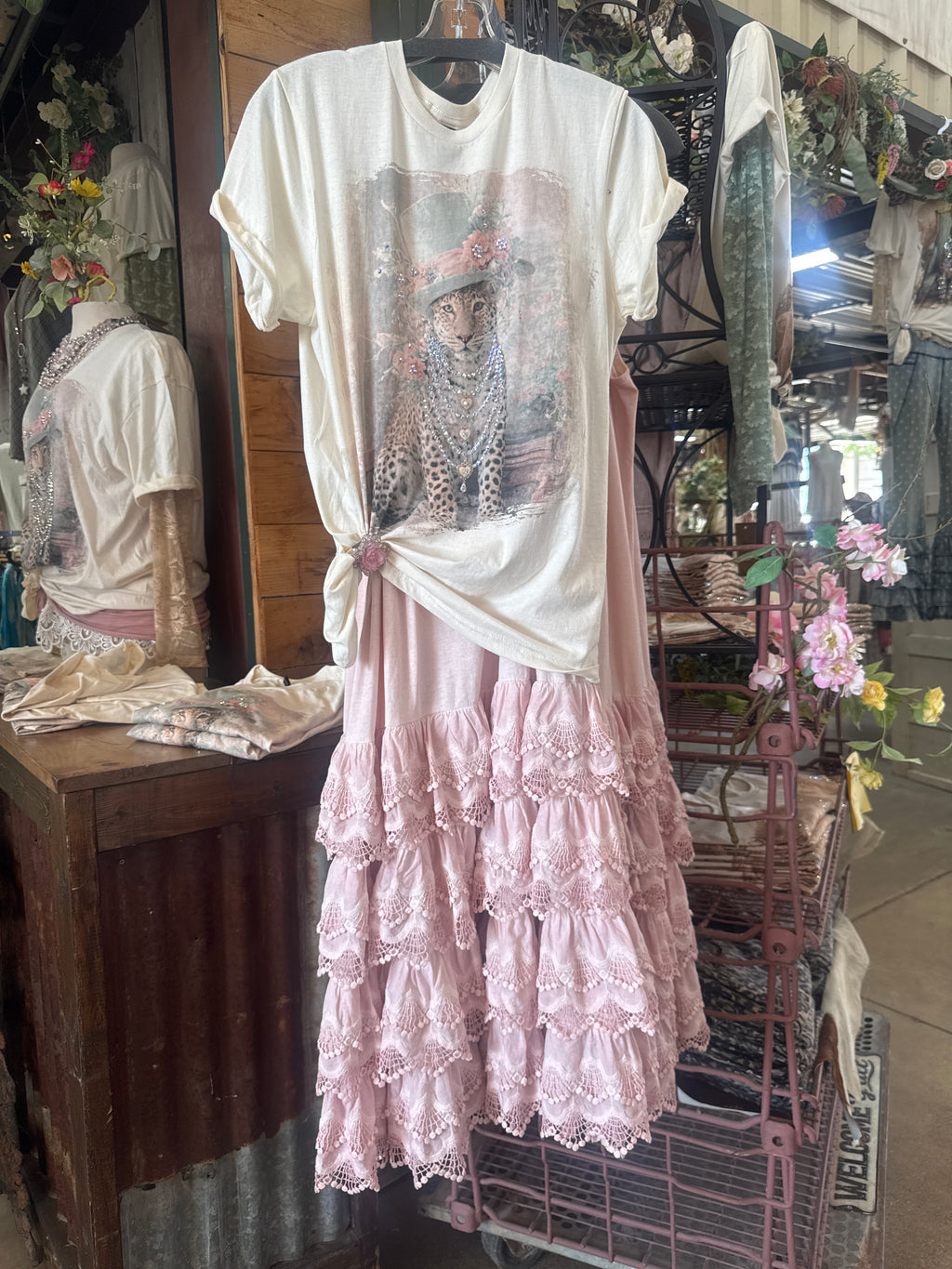Pink Ruffle Slip Dress