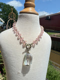 Peach Crystal Necklace