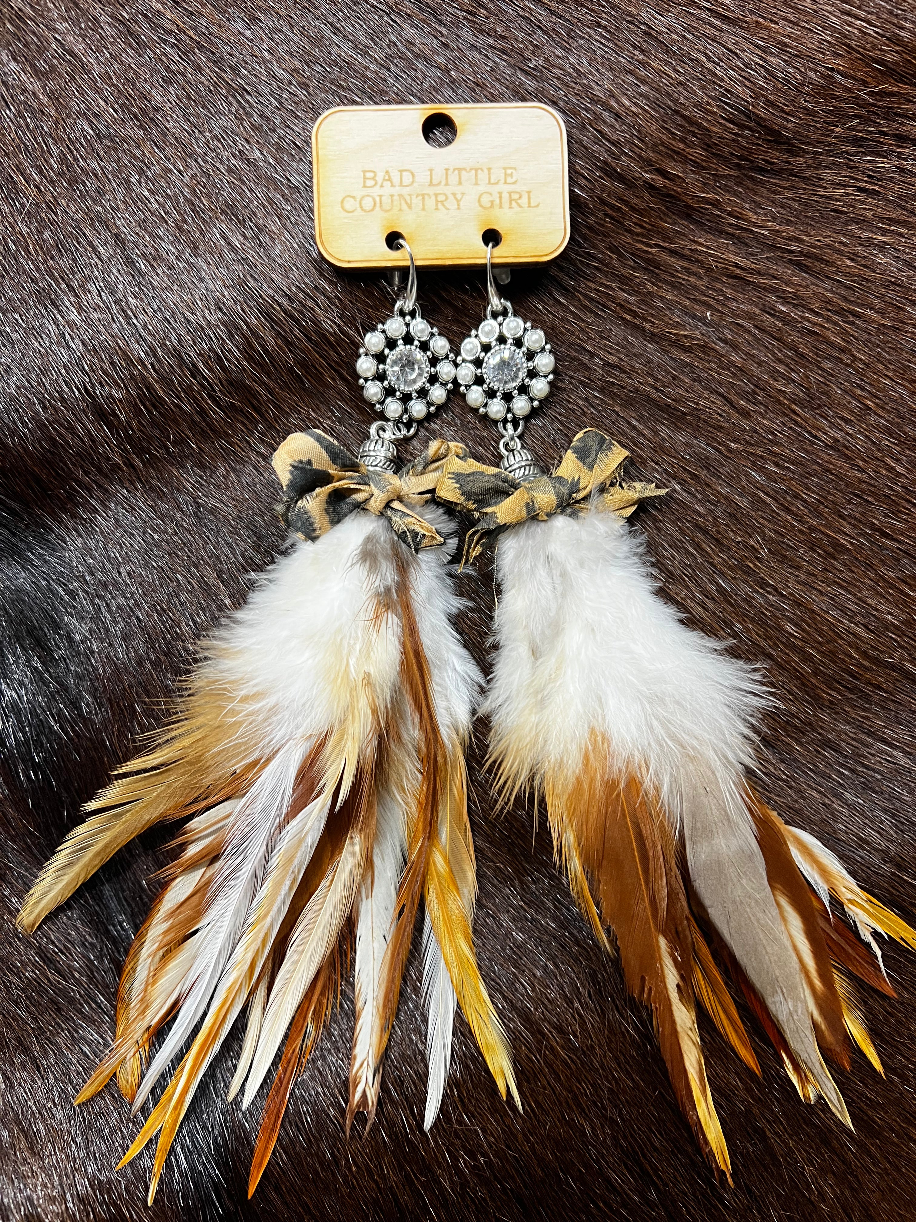 Southern Spark Feather Earrings