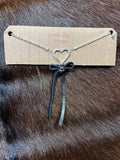 Jeweled Heart Bow Choker