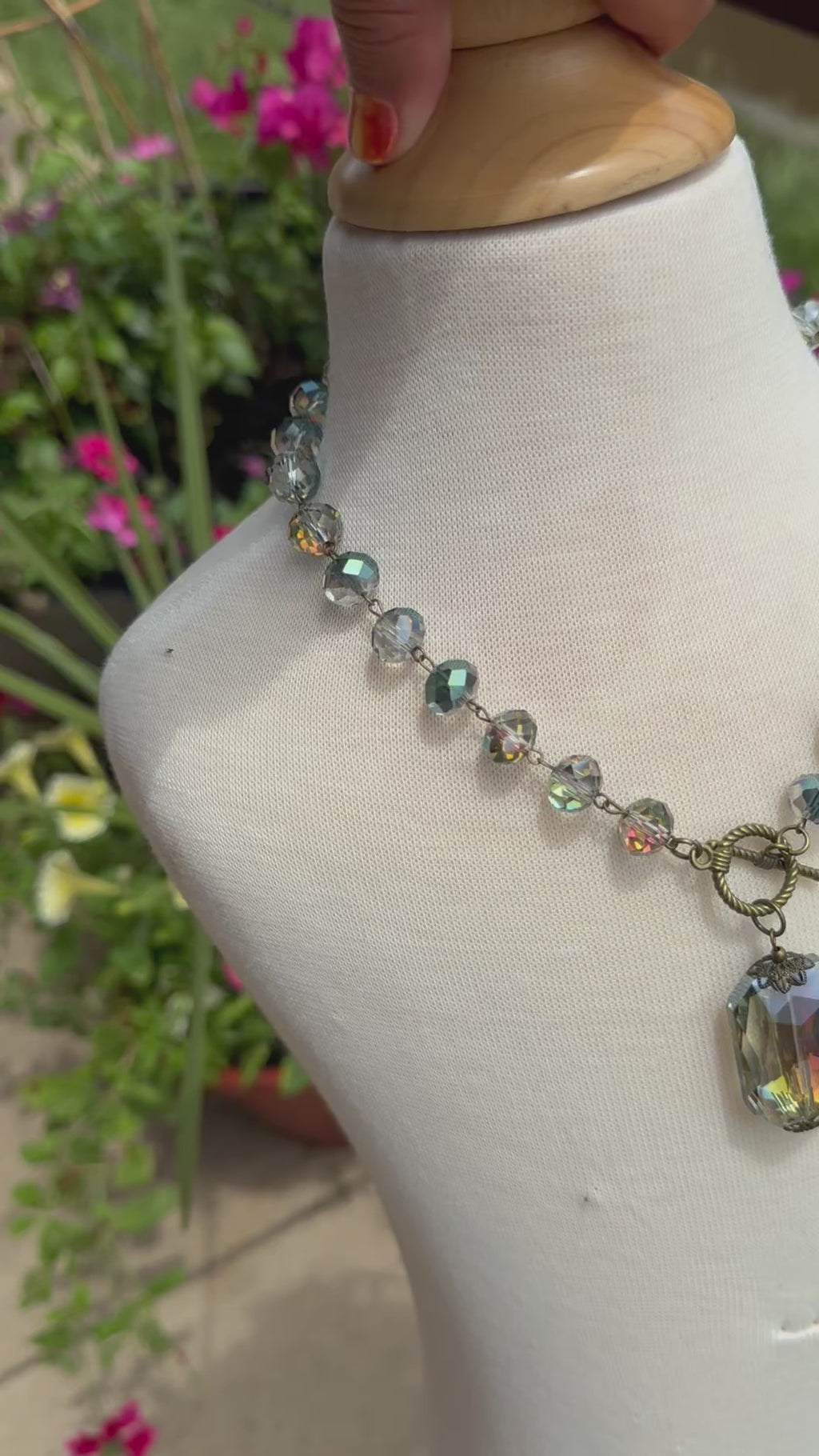 Iridescent Crystal Necklace