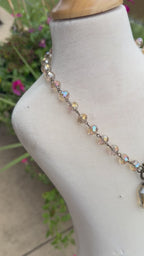 Taupe Crystal Necklace