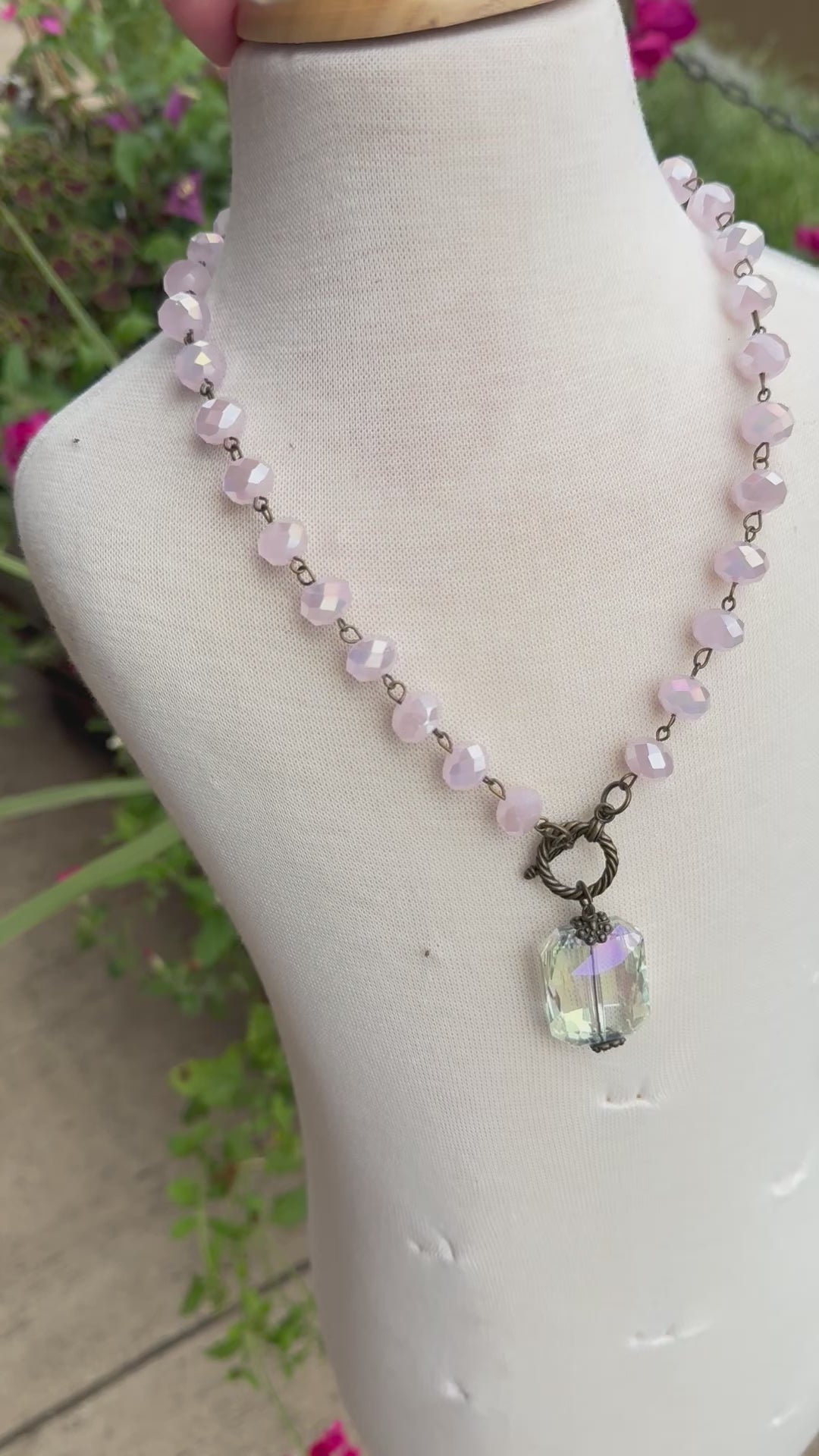 Pink Crystal Necklace