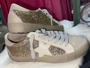 Gold Glitter Low Tops